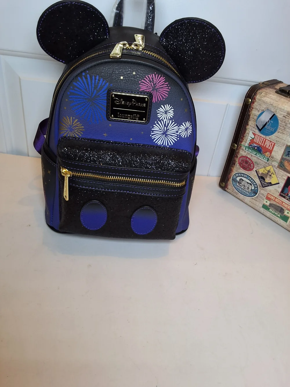 Loungefly Disney Parks Fireworks Mini Backpack Castle- Rare 50th